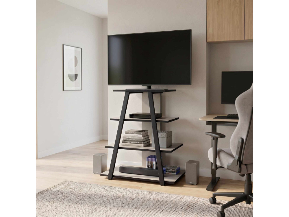 Mueble para la tele de madera «LYNO» - 70 x 41 x 80 cm - Gris
