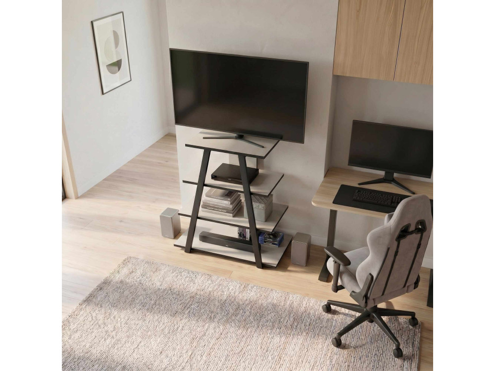 Mueble para la tele de madera «LYNO» - 70 x 41 x 80 cm - Gris