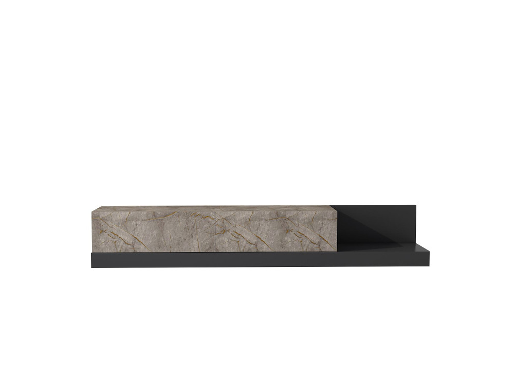 Mueble para la televisión de madera «Major» - 180 x 37 x 30 cm -  Antracita