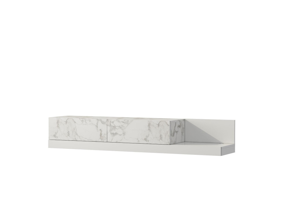 Mueble para la televisión de madera «Major» - 180 x 37 x 30 cm - Blanco
