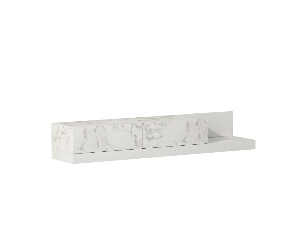 Mueble para la televisión de madera «Major» - 180 x 37 x 30 cm - Blanco