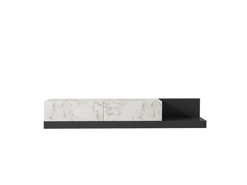Mueble para la tele de madera «Major» - 180 x 37 x 30 cm - Gris