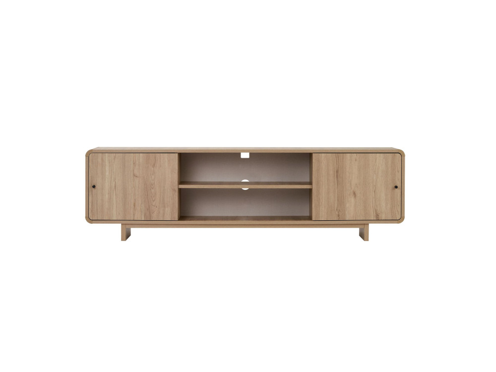 Mueble para la tele de madera «Mirel» - 180 x 34 x 52 cm - Roble