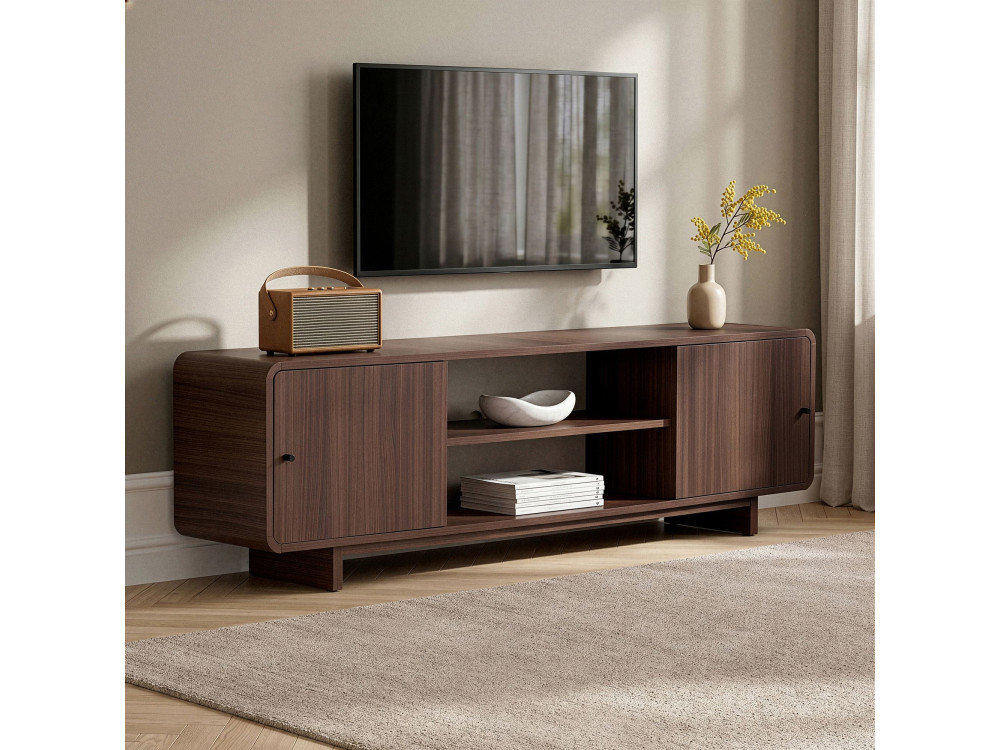 Mueble para la tele de madera «Mirel» - 180 x 34 x 52  cm - Marrón