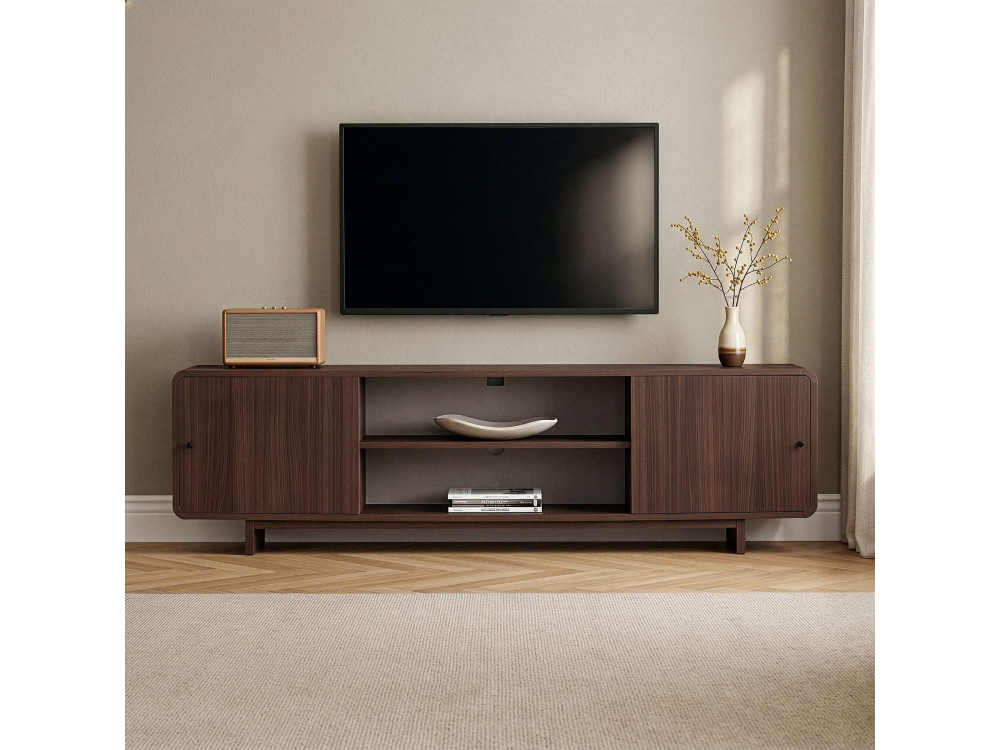 Mueble para la tele de madera «Mirel» - 180 x 34 x 52  cm - Marrón