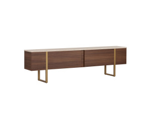 Mueble para televisión de madera «Onera» - 180 x 30 x 50 cm - Travertino