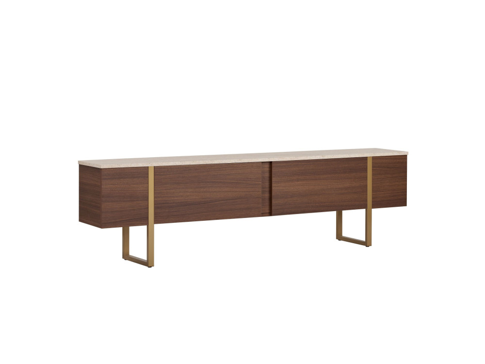 Mueble para televisión de madera «Onera» - 180 x 30 x 50 cm - Travertino