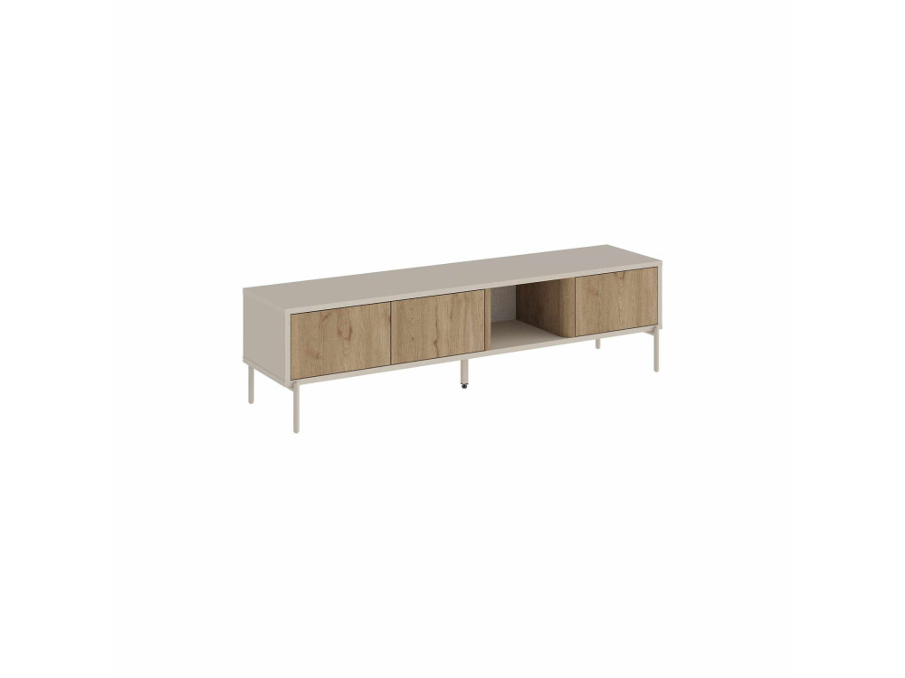 Mueble para la tele de madera «VENTRO» - 150 x 36 x 40 cm - Beige