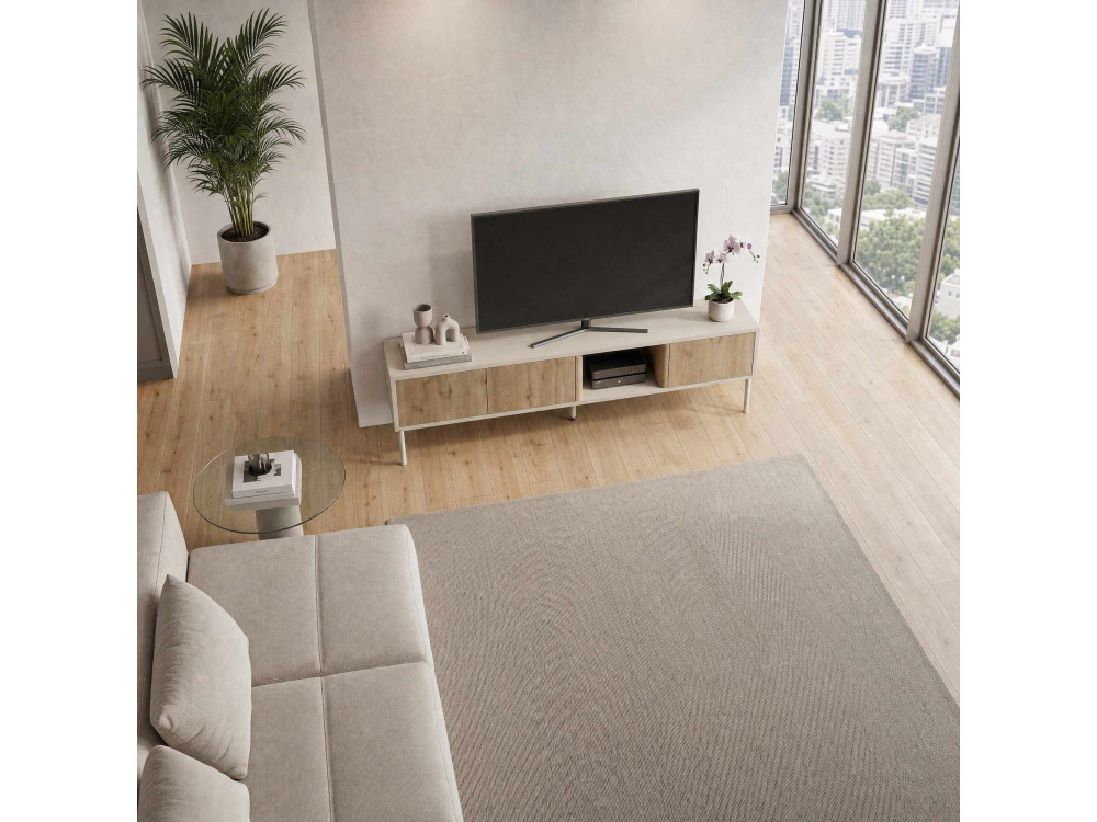 Mueble para la tele de madera «VENTRO» - 150 x 36 x 40 cm - Beige