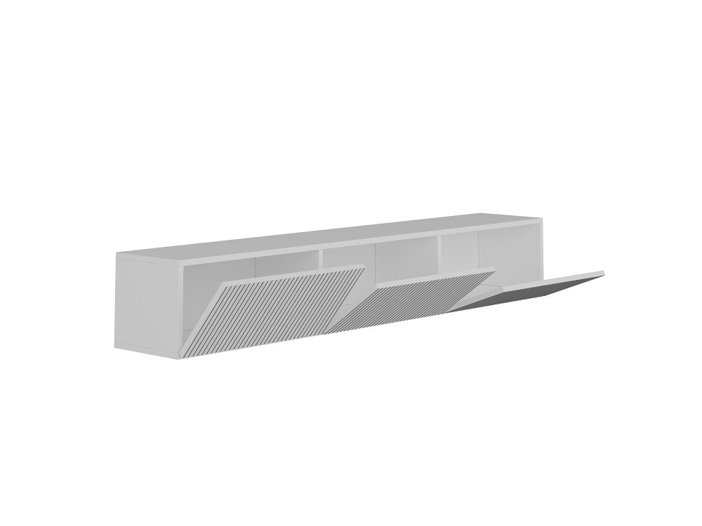 Mueble para la tele de madera «Ada» - 180 x 31 x 29 cm - Blanco
