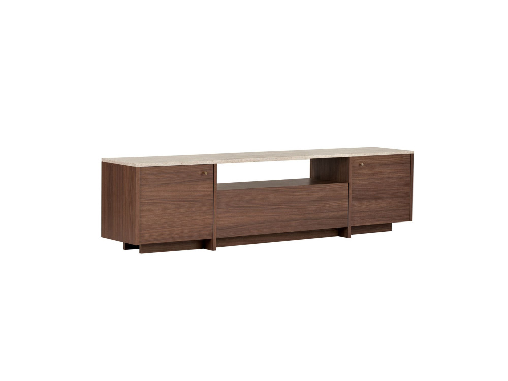 Mueble para la televisión de madera «Alvar» - 180 x 35 x 46 cm - Travertino