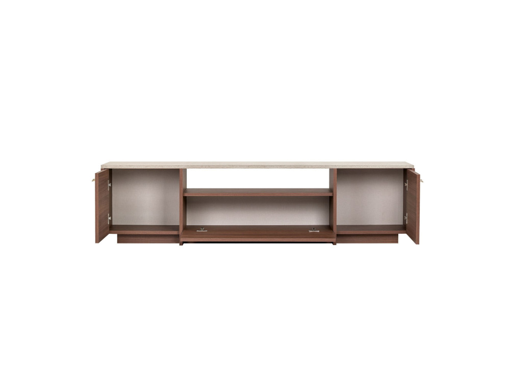 Mueble para la televisión de madera «Alvar» - 180 x 35 x 46 cm - Travertino