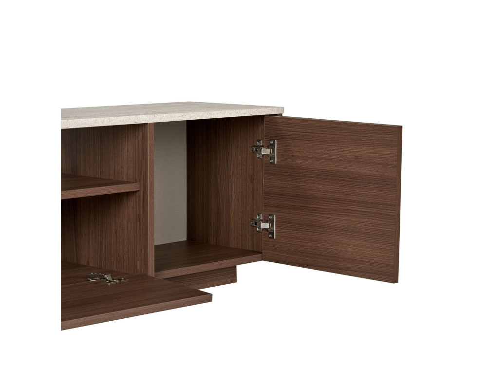 Mueble para la televisión de madera «Alvar» - 180 x 35 x 46 cm - Travertino