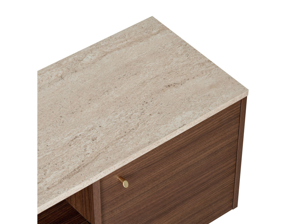 Mueble para la televisión de madera «Alvar» - 180 x 35 x 46 cm - Travertino