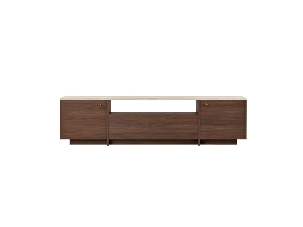 Mueble para la televisión de madera «Alvar» - 180 x 35 x 46 cm - Travertino