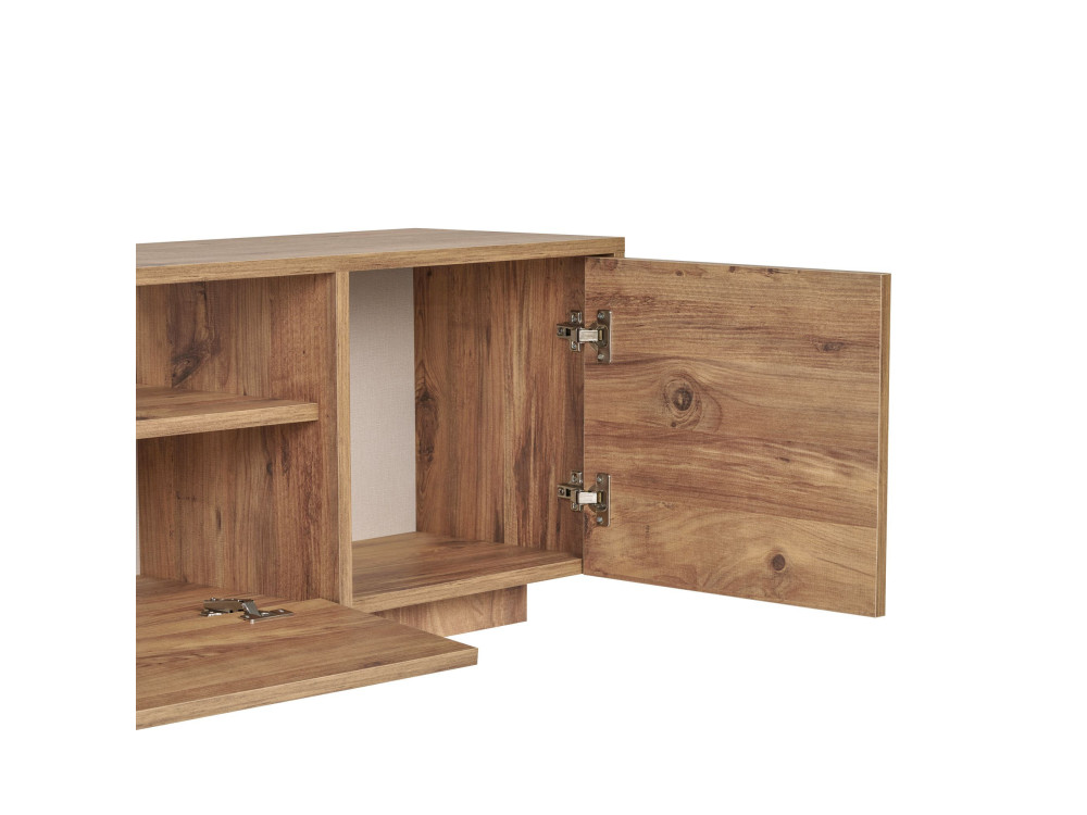 Mueble para la tele de madera «Alvar» - 180 x 35 x 46 cm - Pino del Atlántico