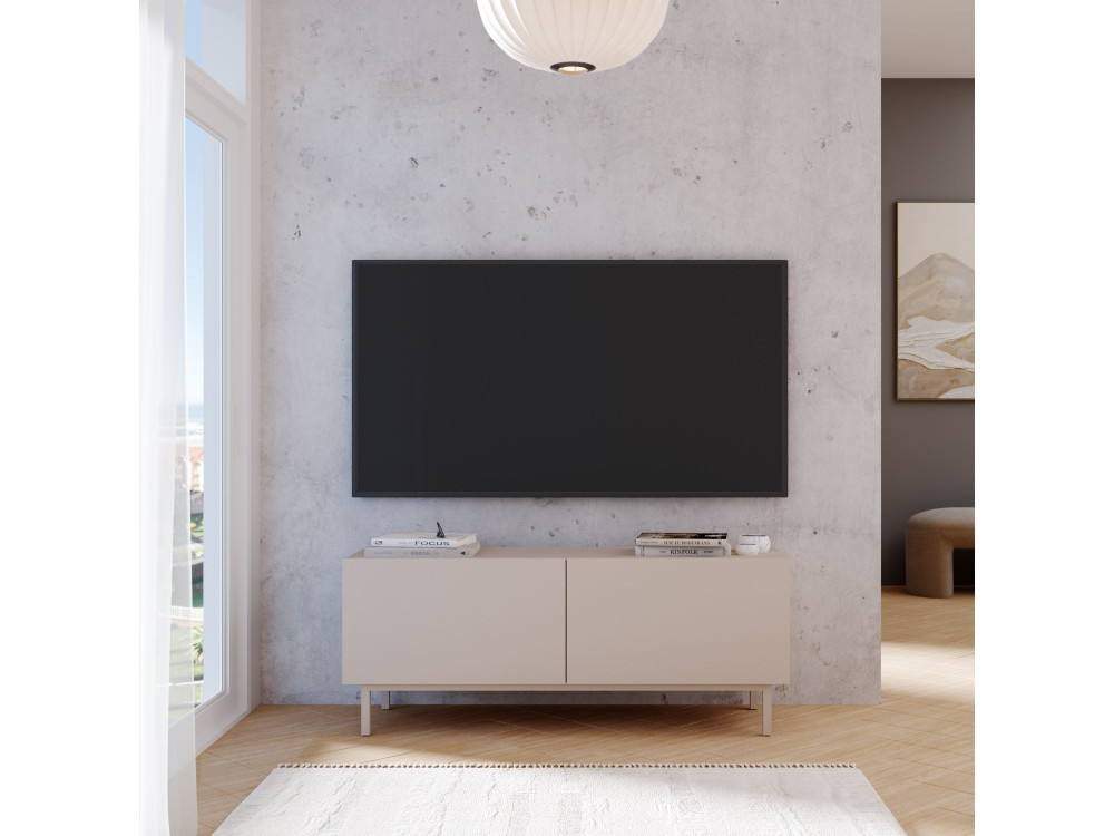 Mueble para la tele de madera «Coast» - 120 x 47,3 x 36,8 cm - Color arena
