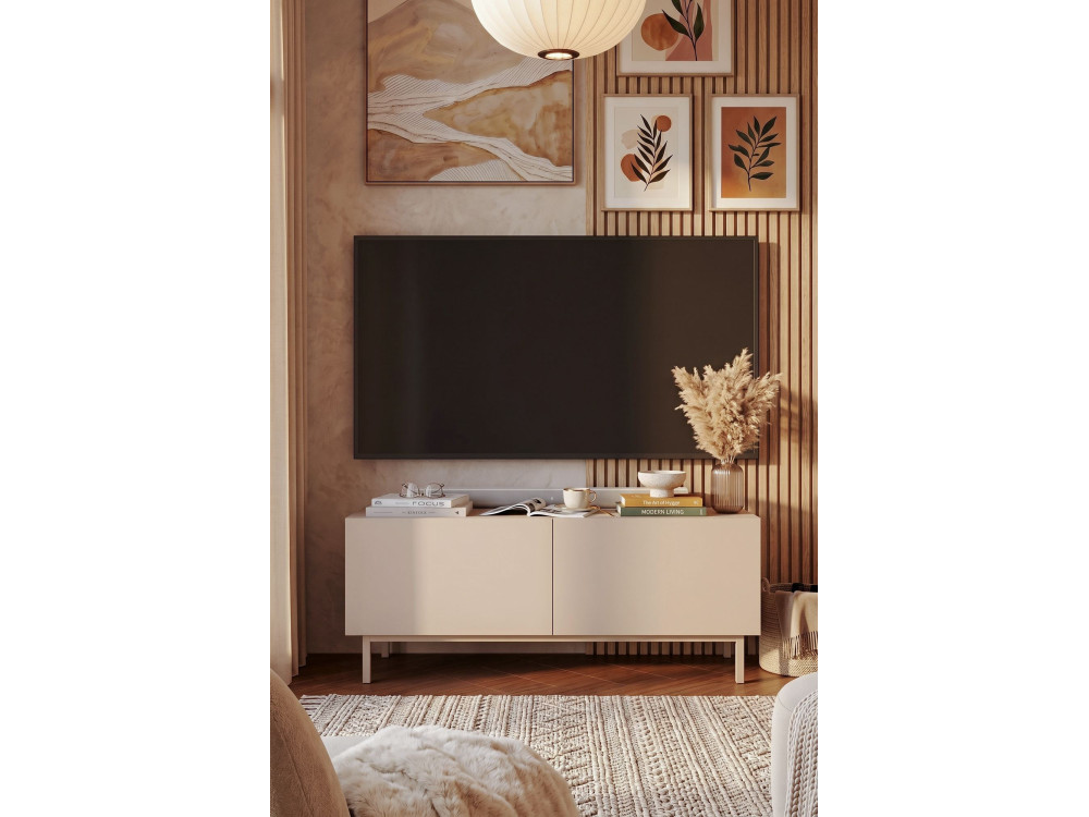 Mueble para la tele de madera «Coast» - 120 x 47,3 x 36,8 cm - Color arena