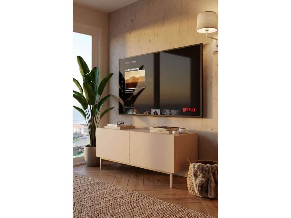 Mueble para la tele de madera «Coast» - 120 x 47,3 x 36,8 cm - Color arena