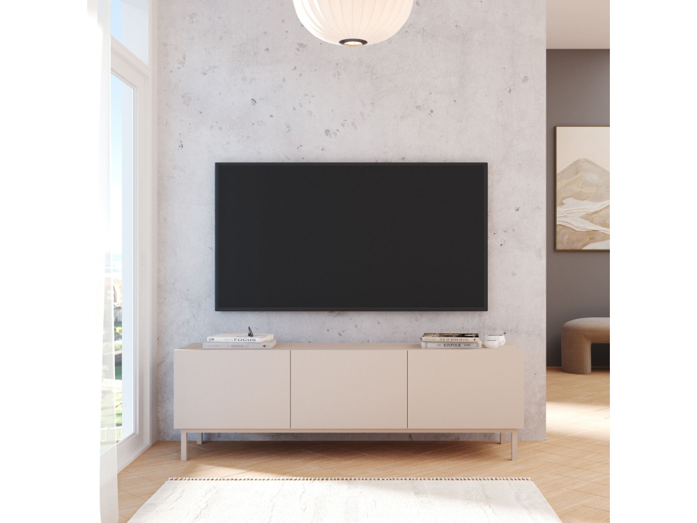 Mueble para la televisión de madera «Coast» - 150 x 37 x 48 cm - Beige