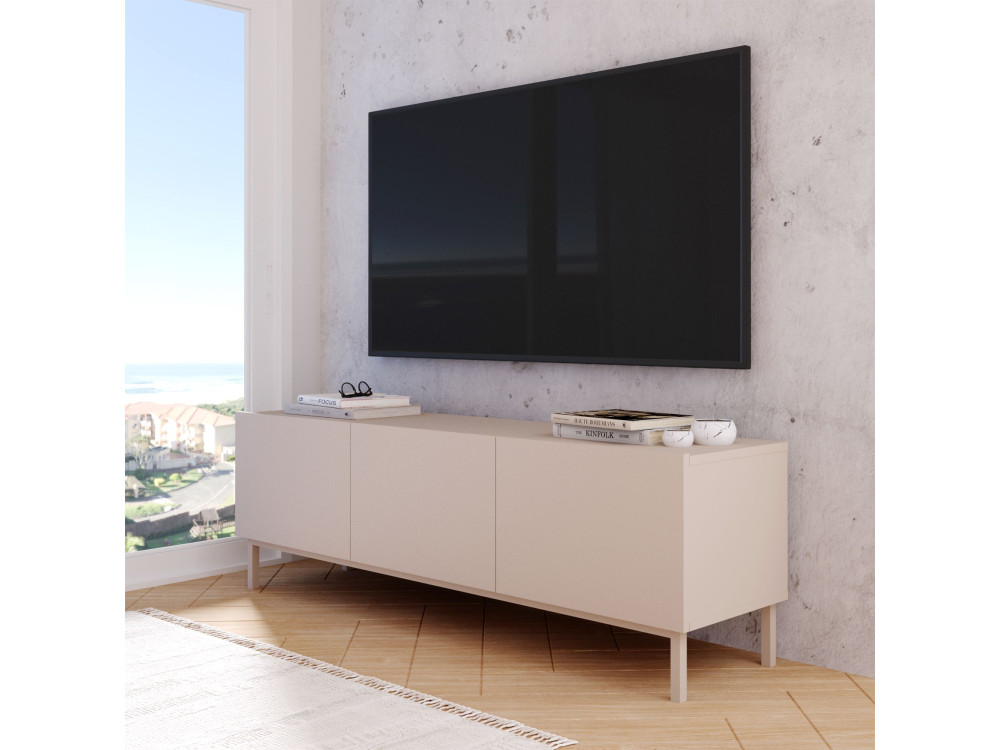 Mueble para la televisión de madera «Coast» - 150 x 37 x 48 cm - Beige