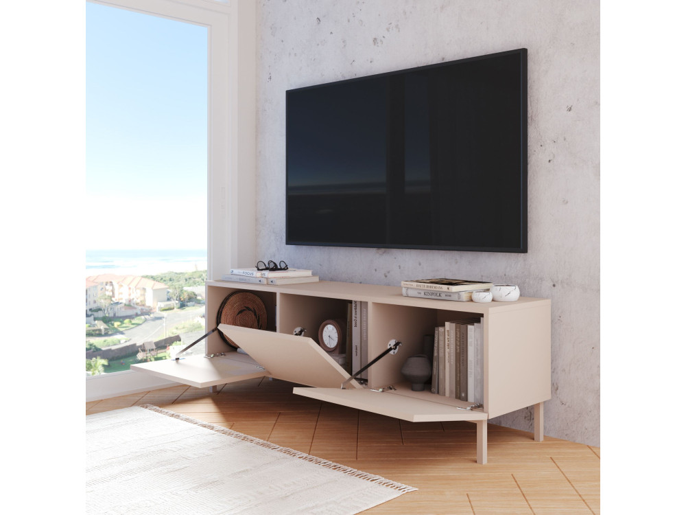 Mueble para la televisión de madera «Coast» - 150 x 37 x 48 cm - Beige
