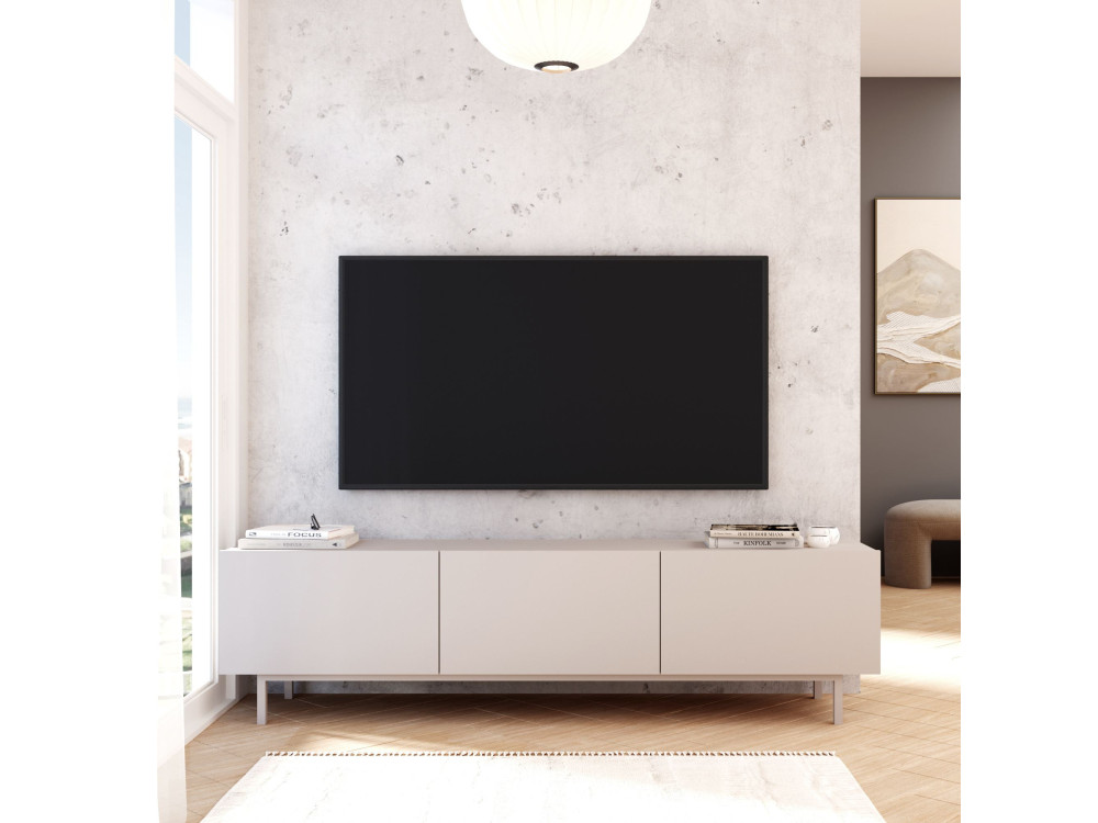 Mueble para la tele de madera «Coast» - 180 x 37 x 47 cm - Beige
