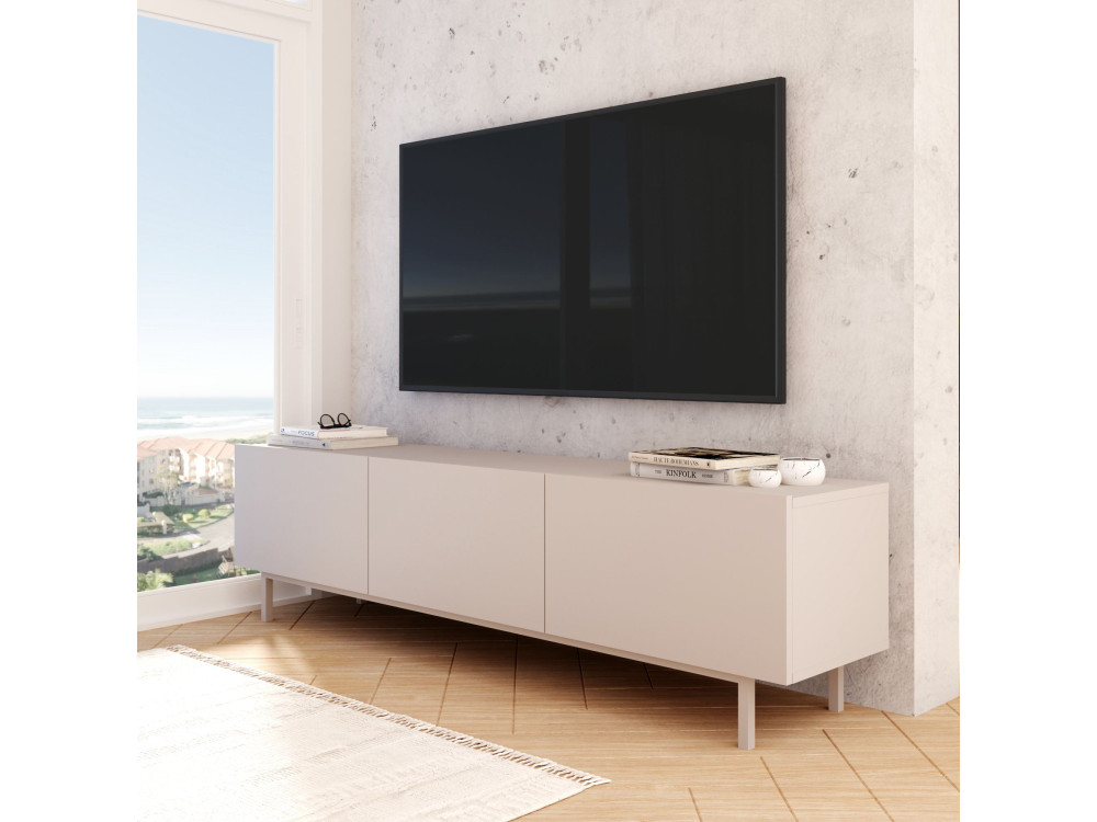 Mueble para la tele de madera «Coast» - 180 x 37 x 47 cm - Beige