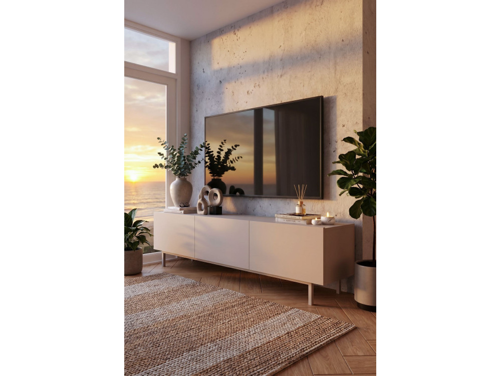 Mueble para la tele de madera «Coast» - 180 x 37 x 47 cm - Beige