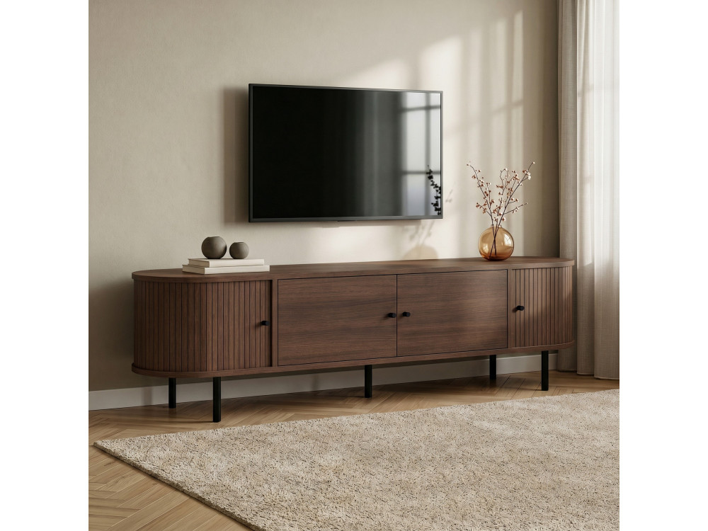 Mueble para la televisión de madera «Gentle» - 180 x 40 x 47 cm - Marrón