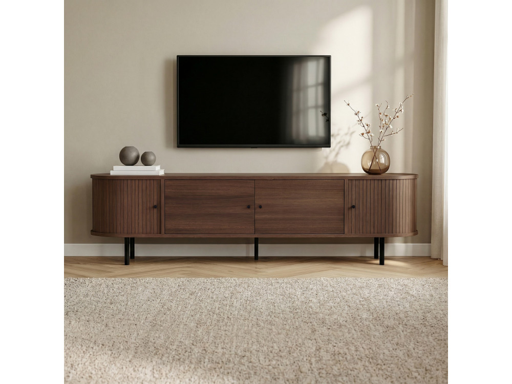 Mueble para la televisión de madera «Gentle» - 180 x 40 x 47 cm - Marrón