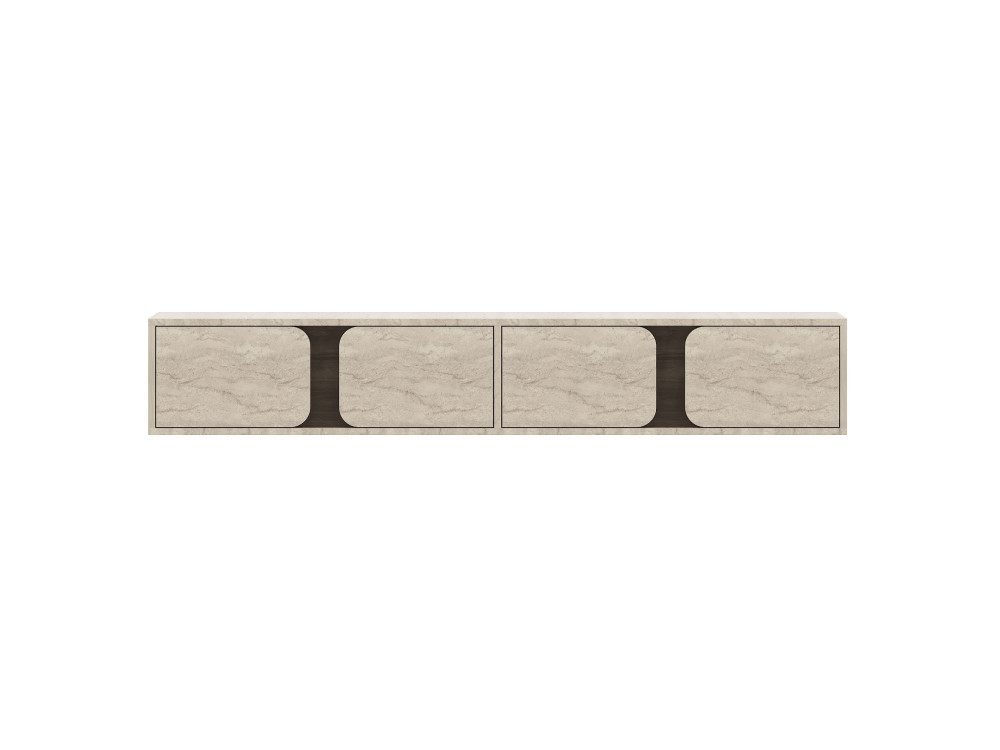 Mueble para la tele de madera «Helen» - 180 x 30 x 30 cm - Travertino