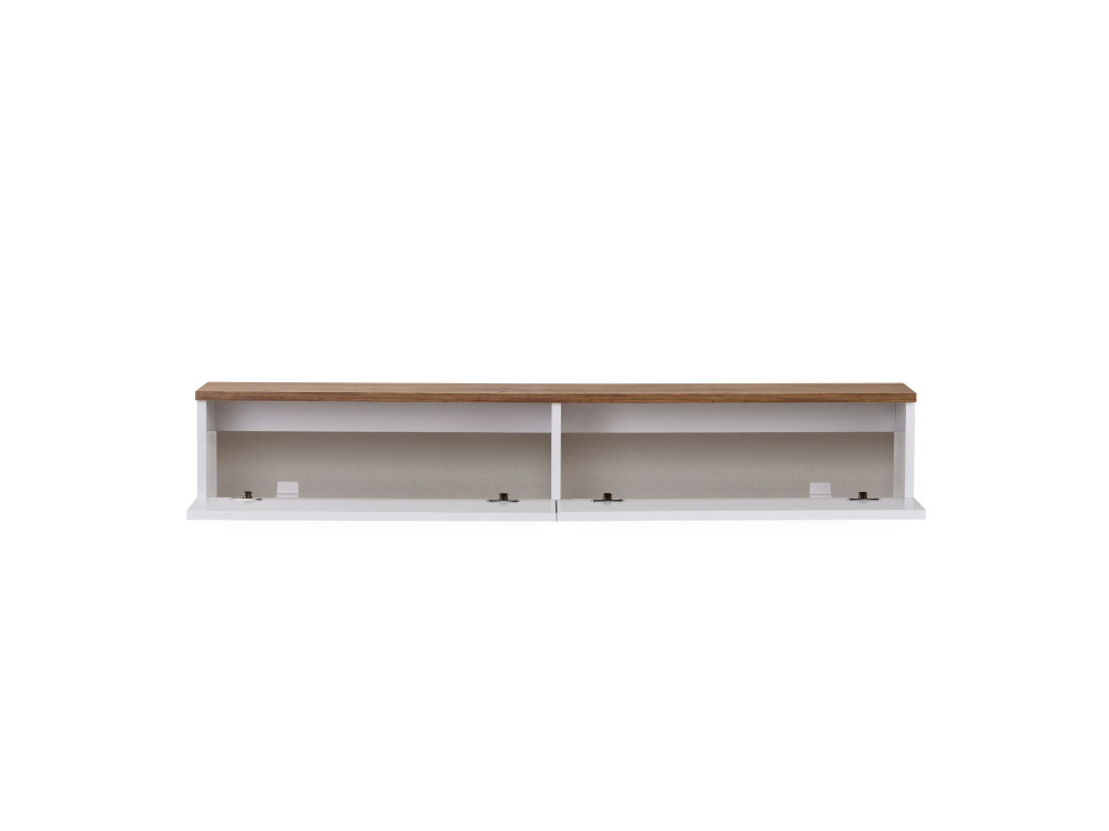 Mueble para la tele de madera «Ligne 140» - 140 x 25 x 25 cm - Blanco