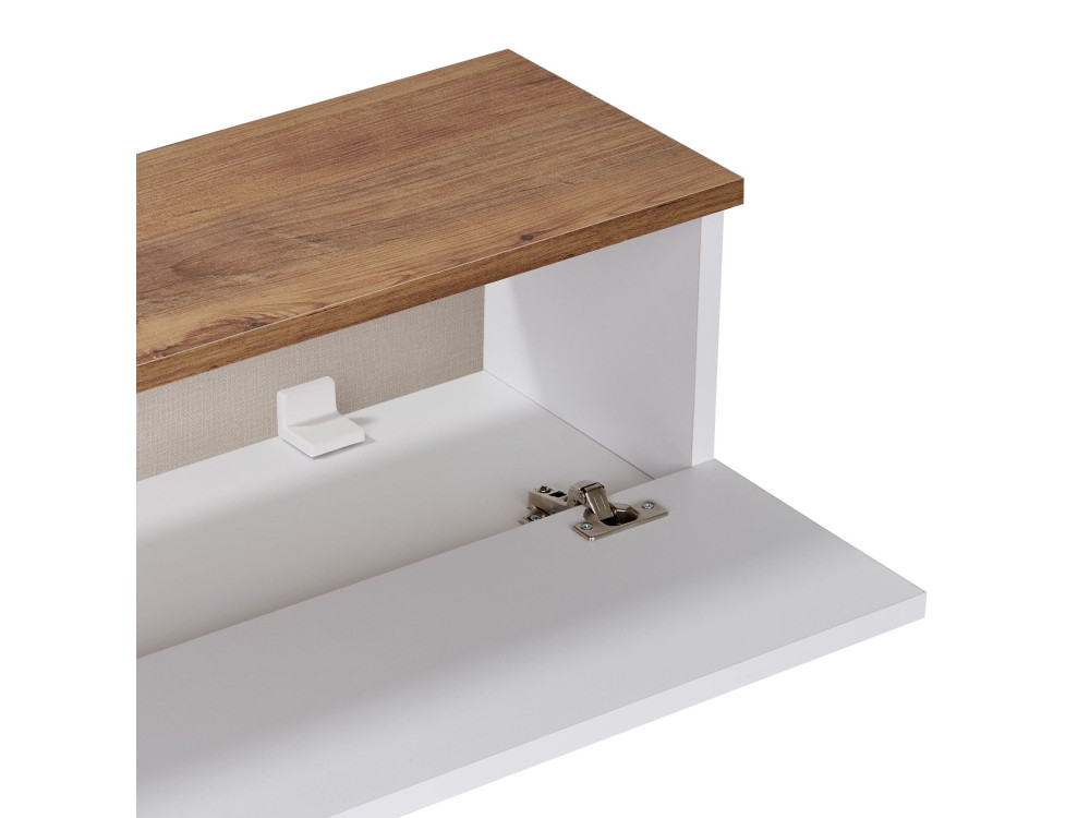 Mueble para la tele de madera «Ligne 140» - 140 x 25 x 25 cm - Blanco