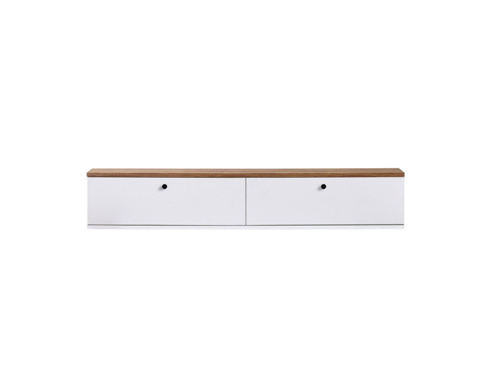 Mueble para la tele de madera «Ligne 140» - 140 x 25 x 25 cm - Blanco