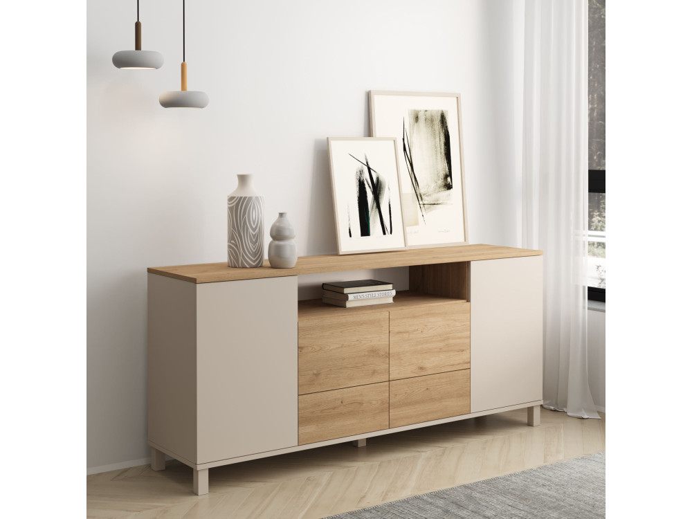 Mueble auxiliar de madera «Mood» - 180 x 44 x 82 cm - Beige