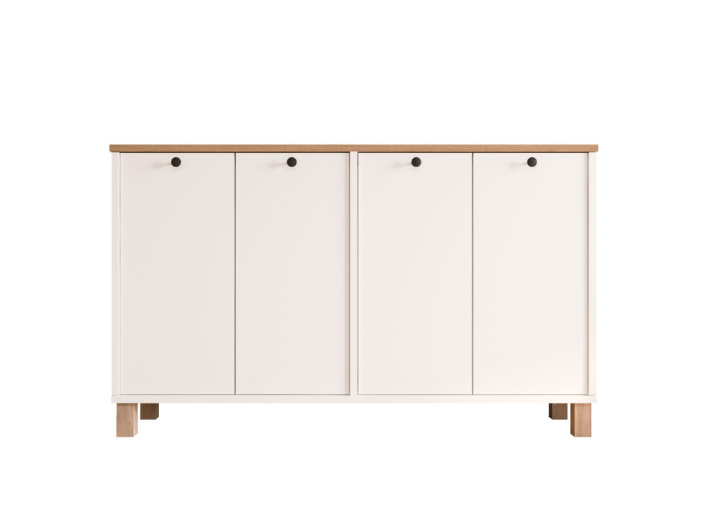 Mueble de madera «Nord» - 120 x 29 x 74 cm - Blanco