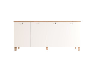 Mueble de madera «Nord» - 180 x 42 x 80 cm - Blanco