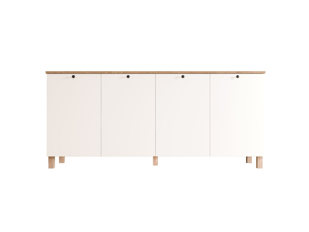 Mueble de madera «Nord» - 180 x 42 x 80 cm - Blanco