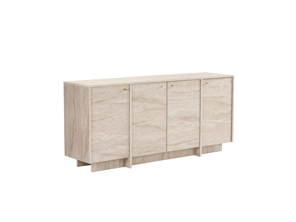 Consola de madera «Varen» - 180 x 45 x 82 cm - Travertino