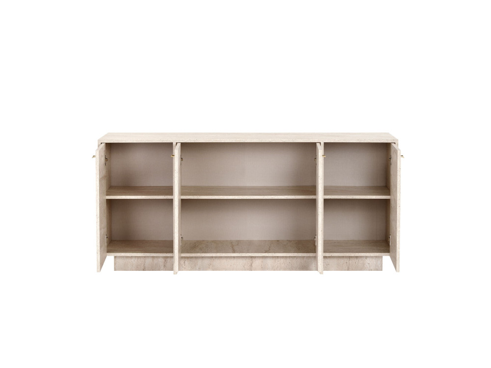 Consola de madera «Varen» - 180 x 45 x 82 cm - Travertino