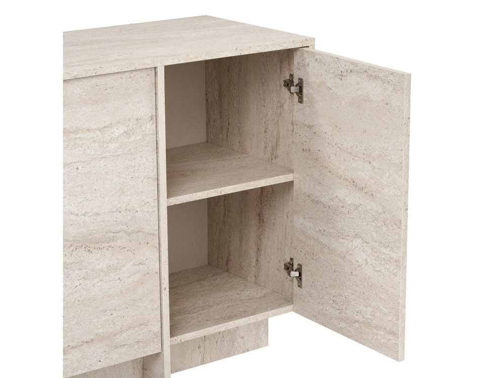 Consola de madera «Varen» - 180 x 45 x 82 cm - Travertino