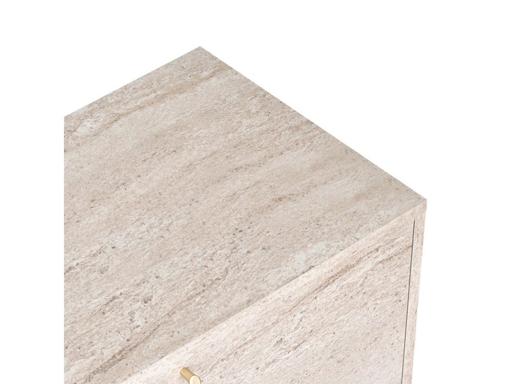 Consola de madera «Varen» - 180 x 45 x 82 cm - Travertino