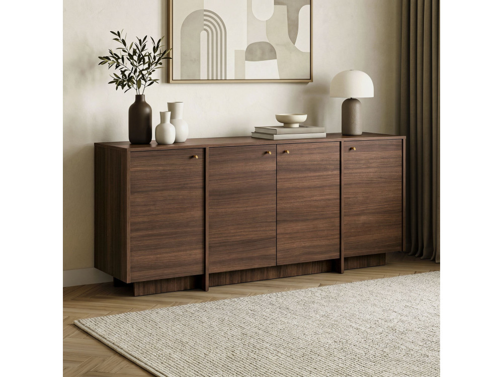 Consola de madera «Varen» - 180 x 45 x 82 cm - Nogal