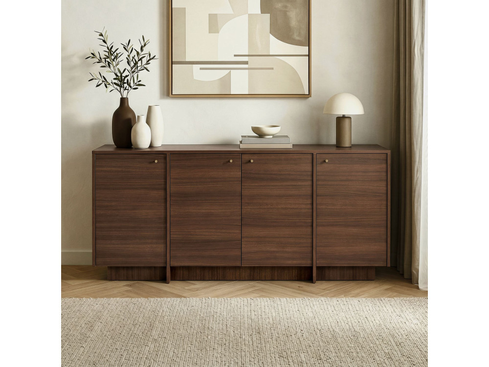 Consola de madera «Varen» - 180 x 45 x 82 cm - Nogal