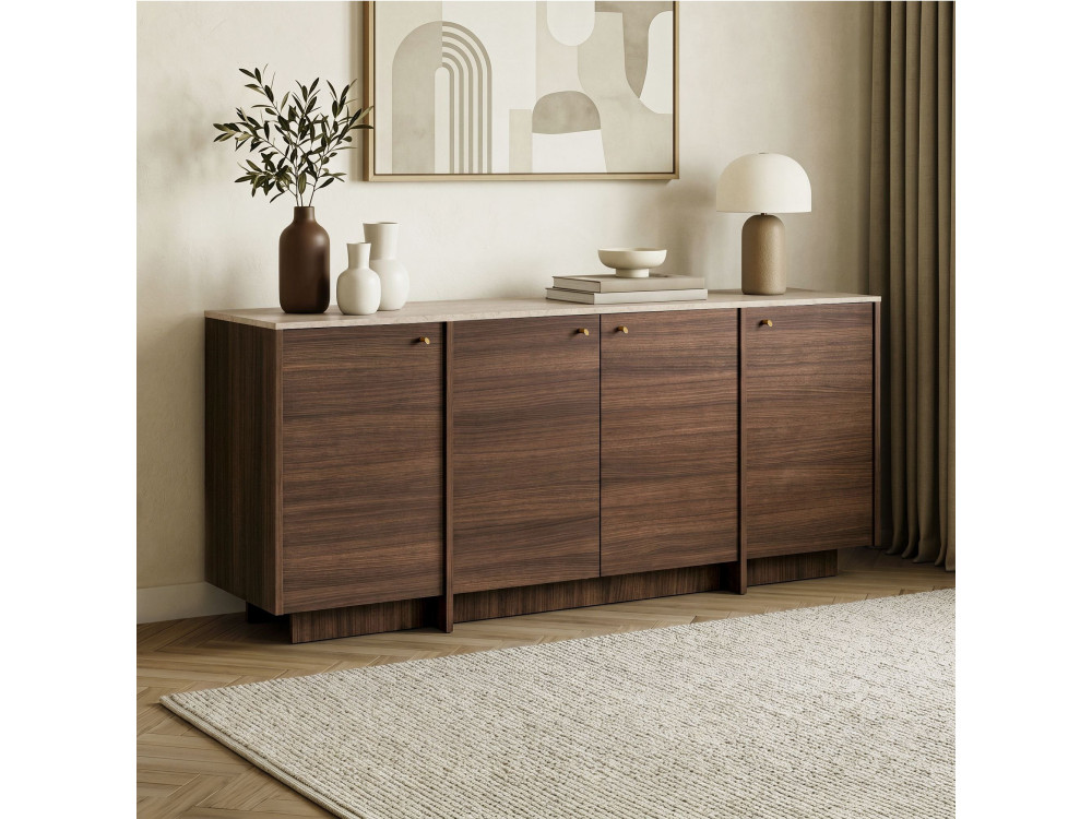 Consola de madera «Varen» - 180 x 45 x 82 cm - Marrón