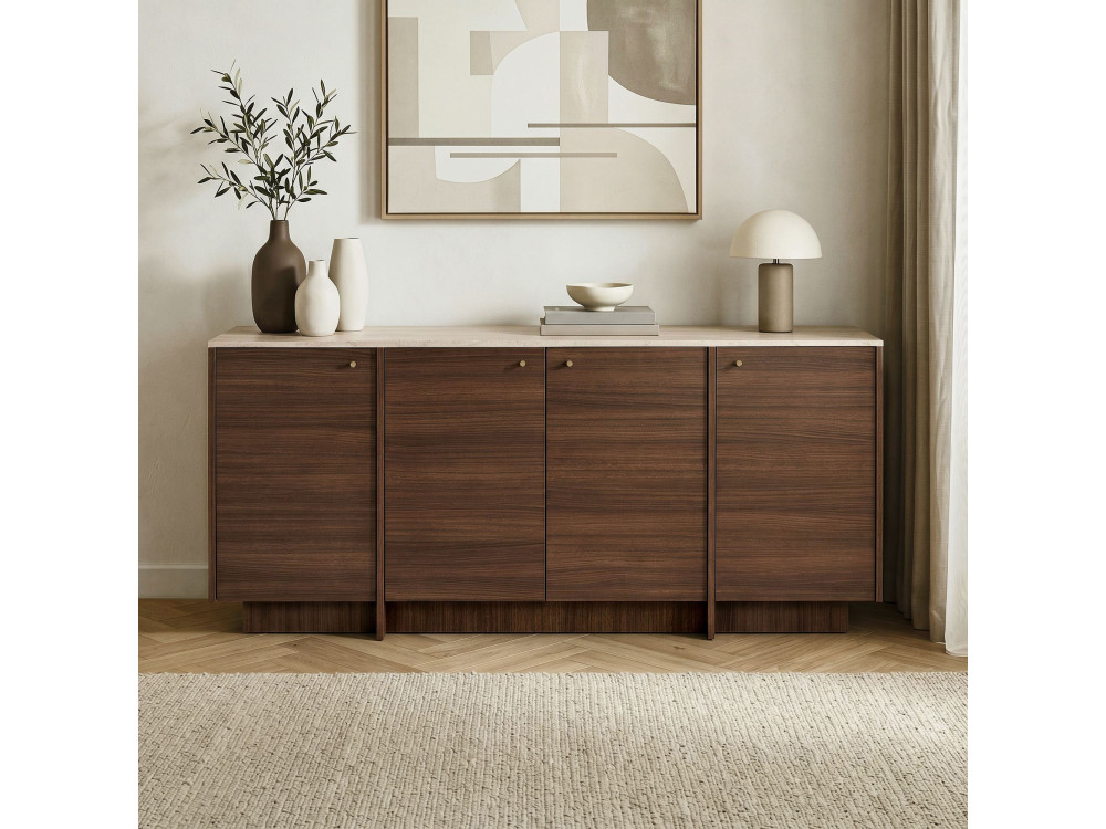 Consola de madera «Varen» - 180 x 45 x 82 cm - Marrón