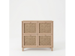 Zapatero de madera «Dune» - 90 x 35 x 85 cm - Roble