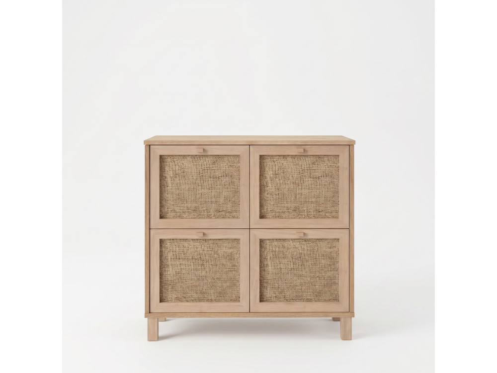 Zapatero de madera «Dune» - 90 x 35 x 85 cm - Roble