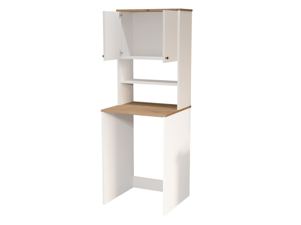 Mueble para lavadora de madera «Nord» - 66 x 60 x 183 cm - Blanco